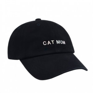 Cat Mom White Letters