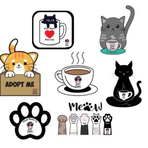 Stickers with cat themes